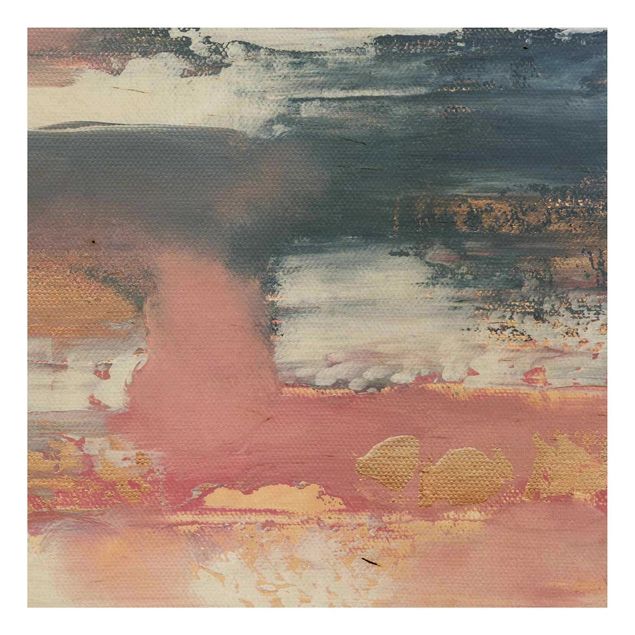 Elisabeth Fredriksson obrazy Różowa burza z złotem