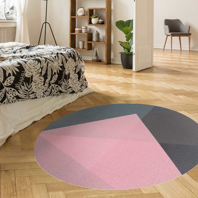 nowoczesny dywan abstrakcyjny Różowa geometria przezroczystości