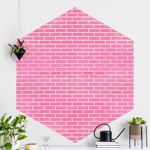 Dekoracja do kuchni Pink Brick Wall
