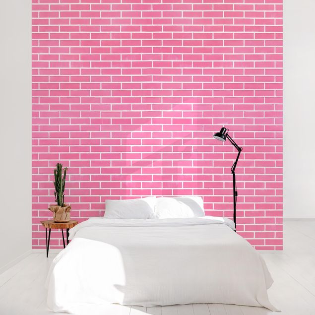 Fototapety cegła Pink Brick Wall
