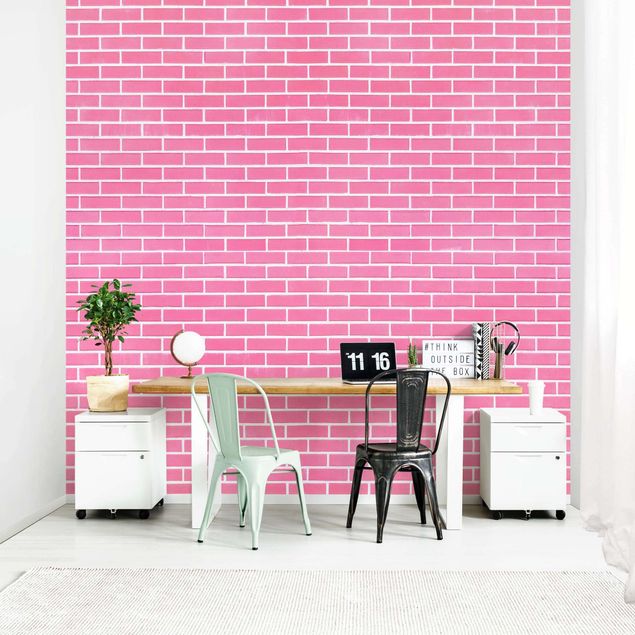 Tapeta kamień 3d Pink Brick Wall