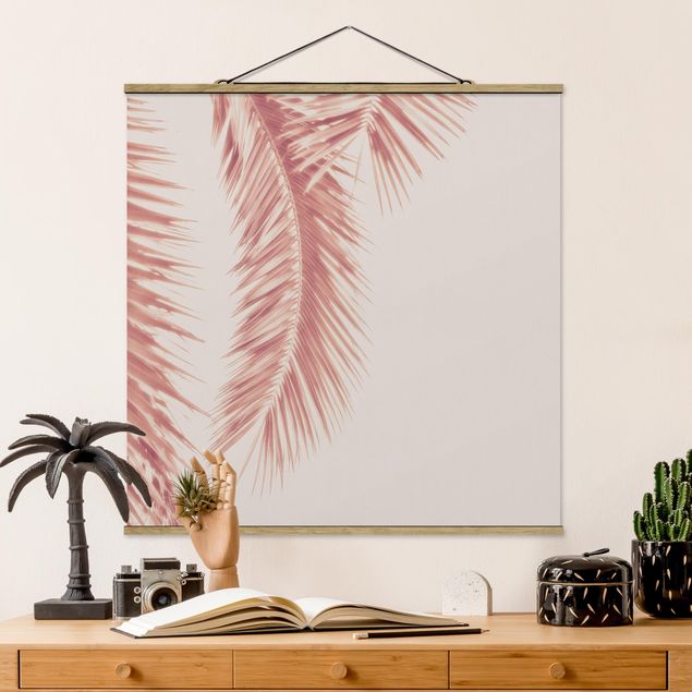 Dekoracja do kuchni Liście palmy w kolorze różowego złota