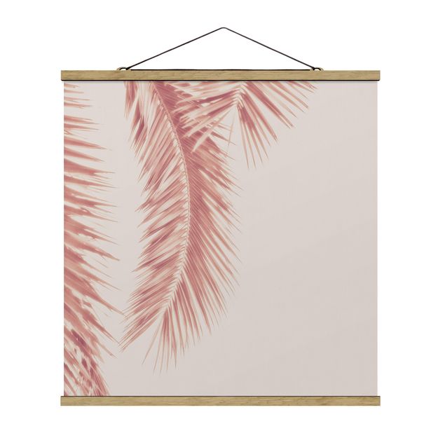 Obrazy na ścianę krajobrazy Liście palmy w kolorze różowego złota