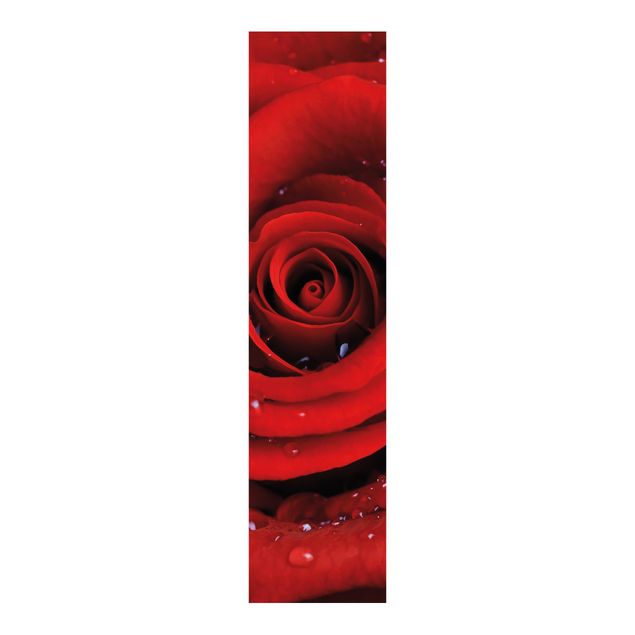 Tekstylia domowe Róża czerwona z kroplami wody