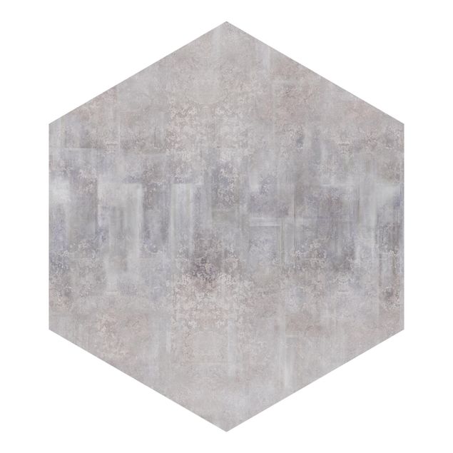 Sześciokątna tapeta samoprzylepna - Rustic Concrete Pattern Grey