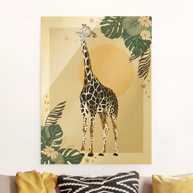 Obraz na szkle - Zwierzęta Safari - Żyrafa