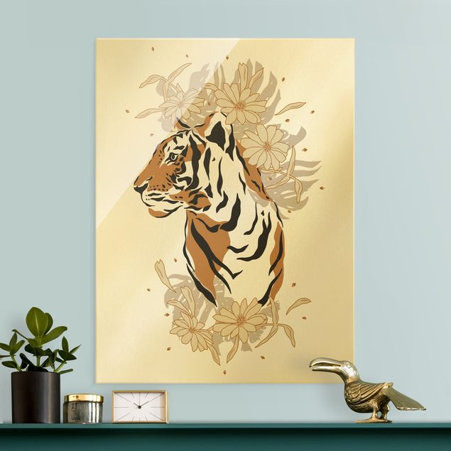 Obraz na szkle - Zwierzęta safari - portret tygrysa