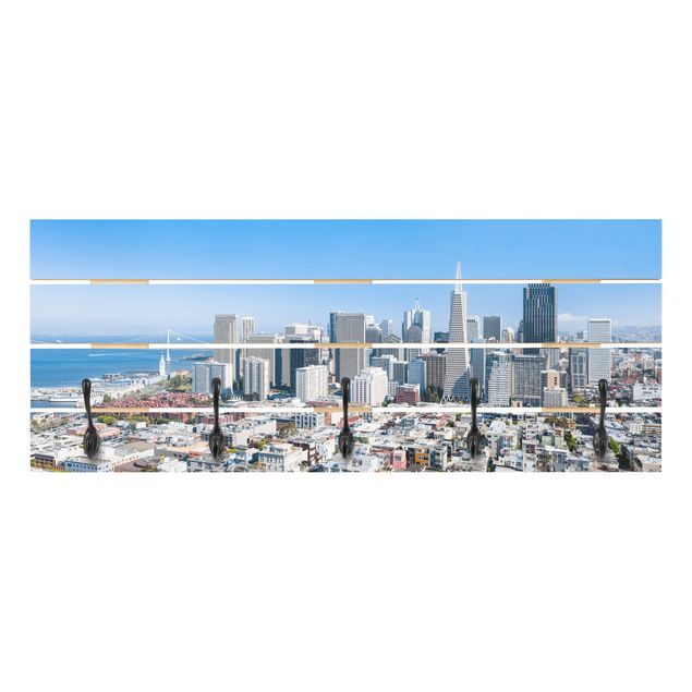 Wieszak ścienny - San Francisco Skyline