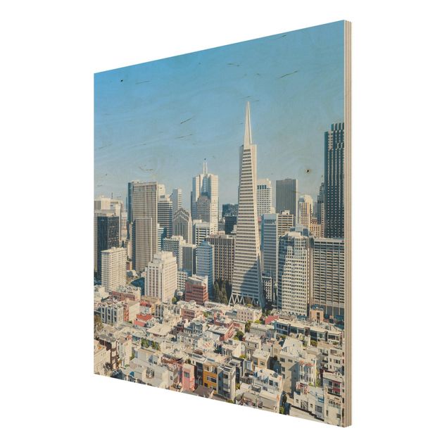 Obrazy z drewna San Francisco Skyline