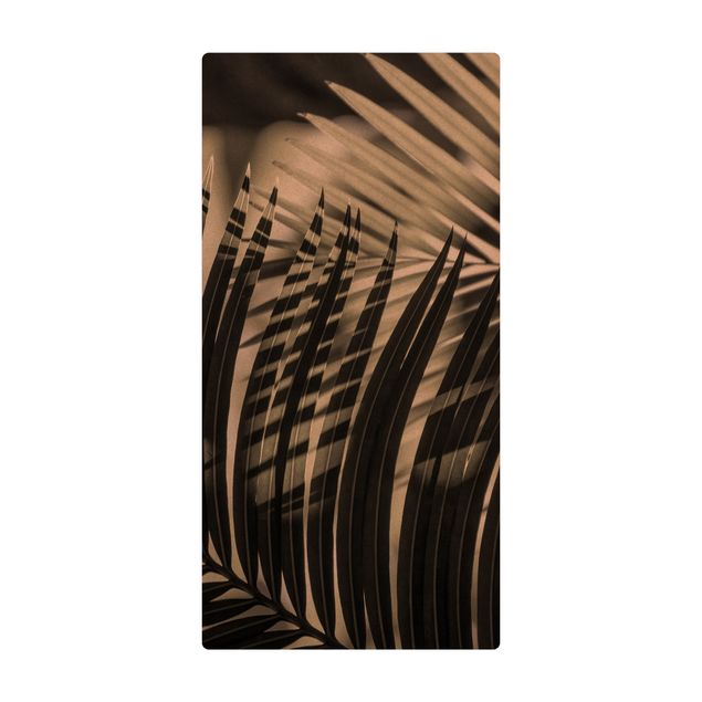 duży dywan Gra cieni na liściu palmy