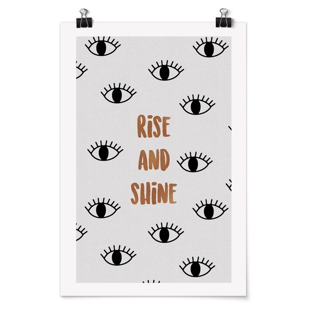 Obrazy powiedzenia Cytat do sypialni Rise & Shine