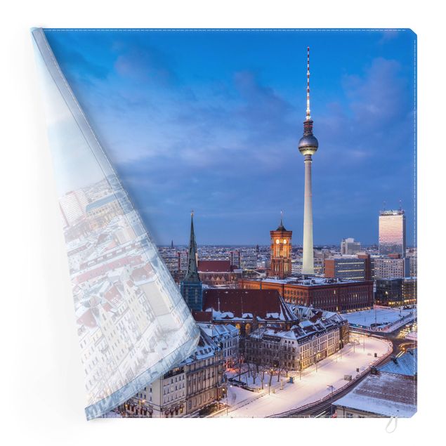 Obraz z niebieskim Śnieg w Berlinie