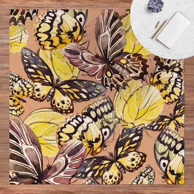 dywany nowoczesne Rój motyli Motyl cytrynowy