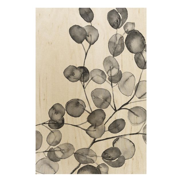 Obrazy czarno-biały Akwarela gałązka eukaliptusa