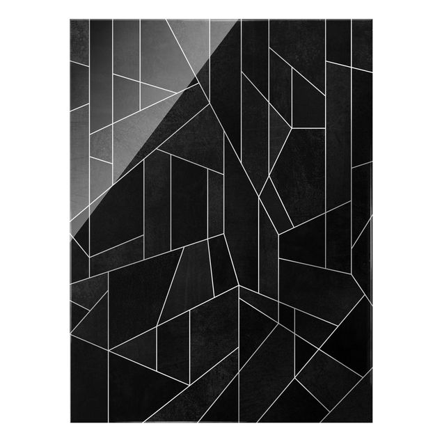 Obrazy abstrakcja czarno-biały Geometry Watercolour