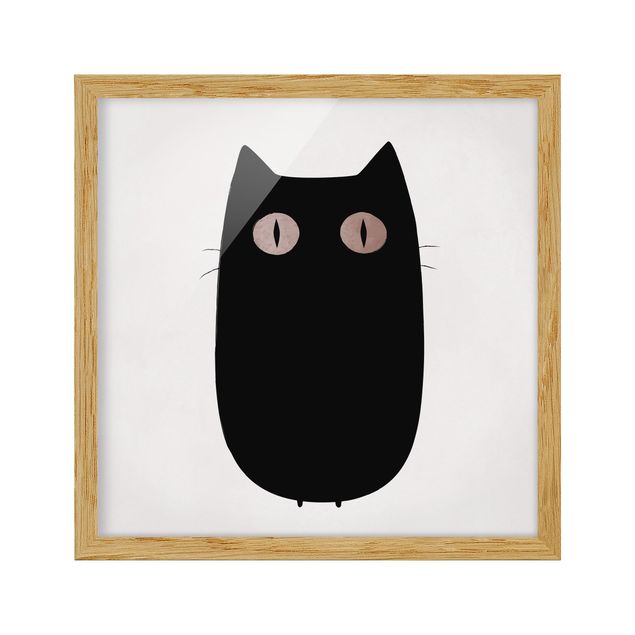 Obrazy koty Ilustracja czarnego kota