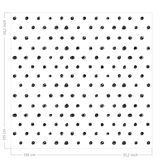 zasłony we wzory Black Ink Dot Pattern