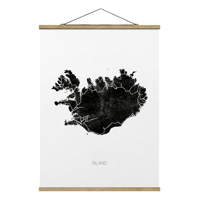 Czarno białe obrazy Czarna Islandia