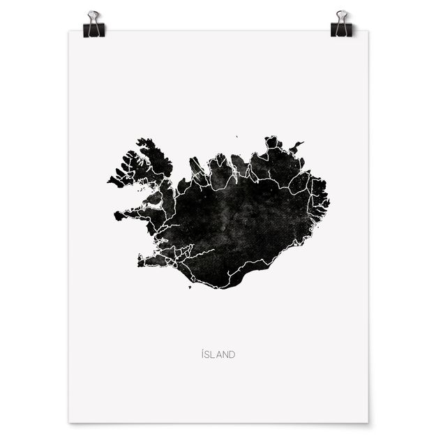 Czarno białe obrazki Czarna Islandia