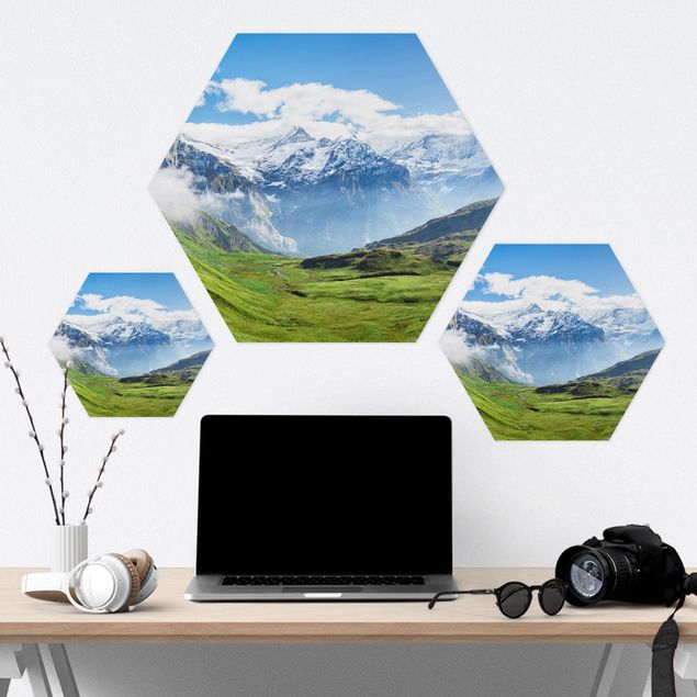Obrazy na ścianę Szwajcarska panorama alpejska