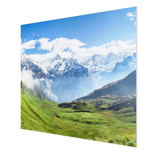 Obrazy do salonu Szwajcarska panorama alpejska