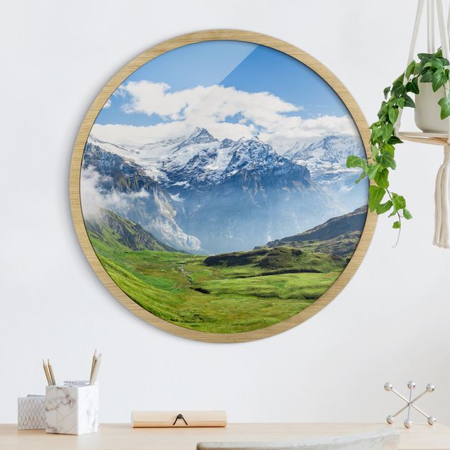 Obrazy w ramie krajobraz Swiss Alpine Panorama