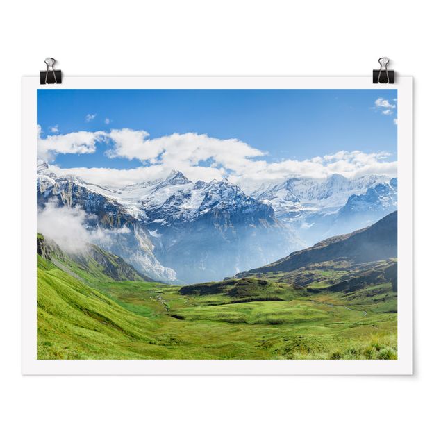 Nowoczesne obrazy Szwajcarska panorama alpejska