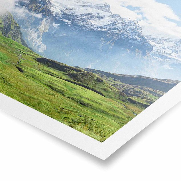 Obrazy z górami Szwajcarska panorama alpejska