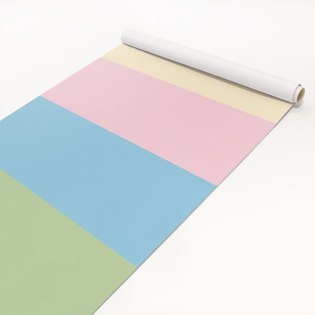 Folia samoprzylepna - Set of 4 Stripes Pastel colours - Cream Rose Pastel Blue Mint
