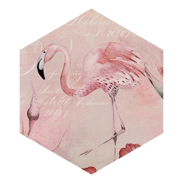 Andrea Haase obrazy  Shabby Chic Kolaż - Flamingo
