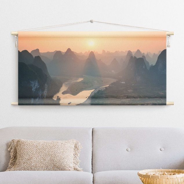 Obrazy nowoczesny Sunrise In Mountainous Landscape