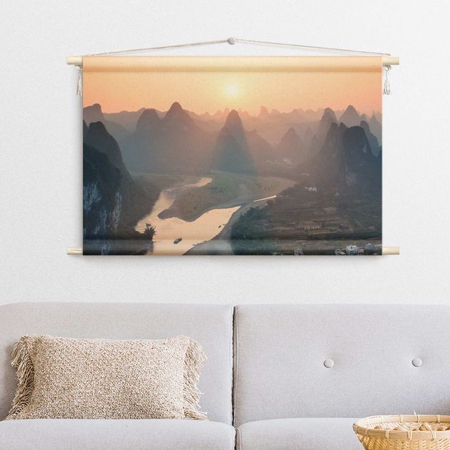 Obrazy nowoczesny Sunrise In Mountainous Landscape