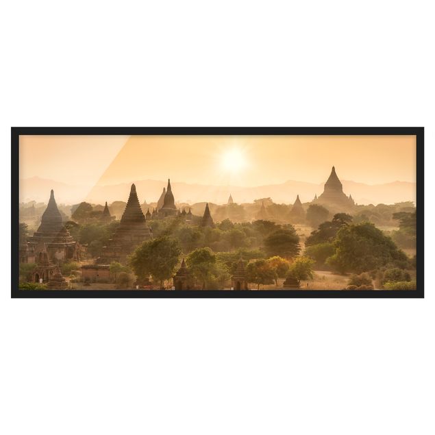 Obrazy w ramie do korytarzu Zachód słońca nad Baganem
