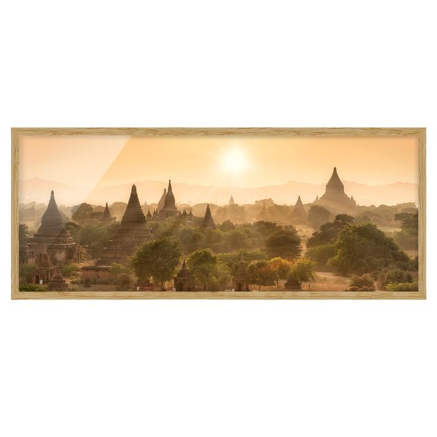 Obrazy w ramie do korytarzu Zachód słońca nad Baganem