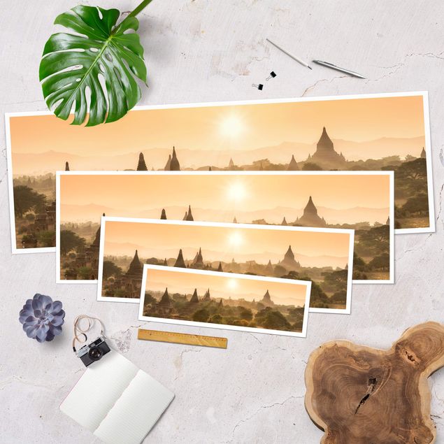 Obrazy na ścianę Zachód słońca nad Baganem