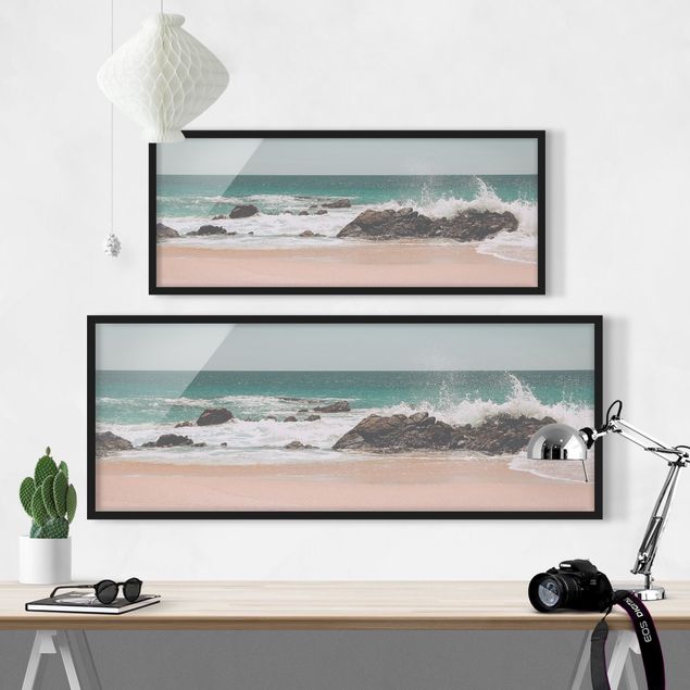 Obrazy w ramie do łazienki Słoneczna Plaża Meksyk
