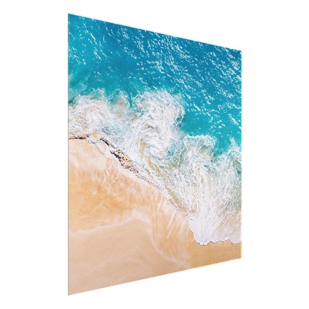 Obrazy na szkle plaża Sunny Breaking Waves