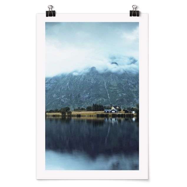 Obrazy z górami Mirroring na Lofotach