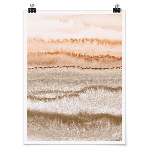 Obraz brązowy Gra kolorów Szum morza w sepii