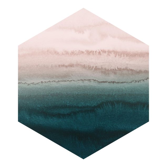Sześciokątna tapeta samoprzylepna - Gra w kolory Dźwięk oceanu