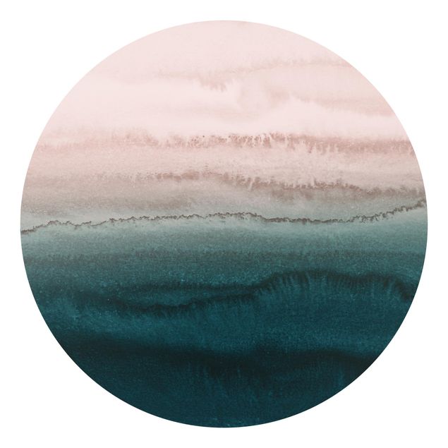 Okrągła tapeta samoprzylepna - Gra w kolory Dźwięk oceanu