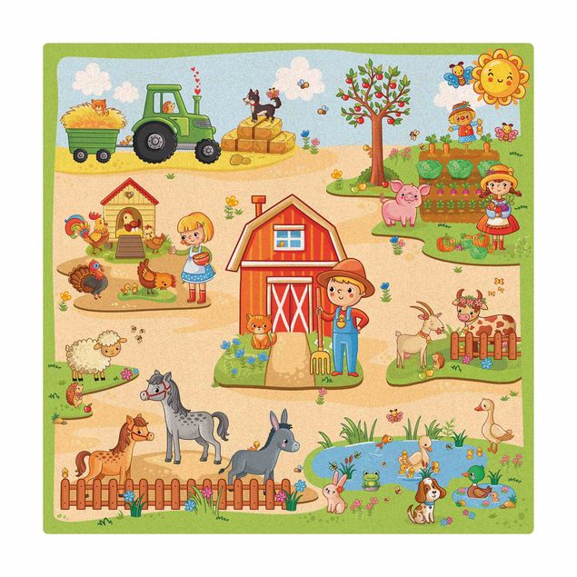 Korkowy dywan do zabawy - Farm - praca w gospodarstwie jest zabawą