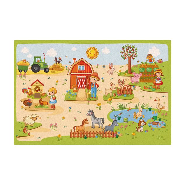 Korkowy dywan do zabawy - Farm - praca w gospodarstwie jest zabawą
