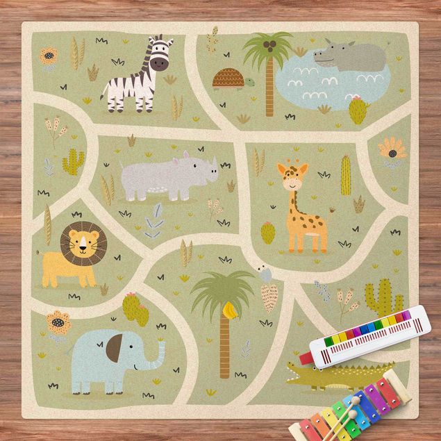 Pokój dziecięcy Safari - Wielka różnorodność zwierząt