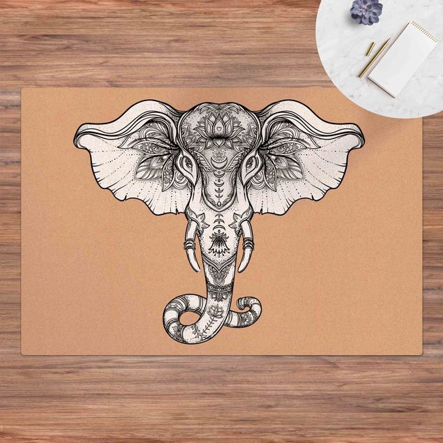 dywan nowoczesny Duchowy słoń indyjski