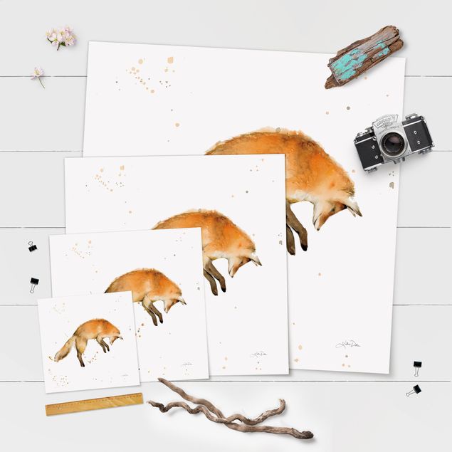 Plakat reprodukcja obrazu - Leaping Fox