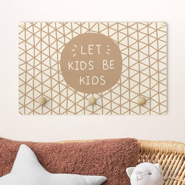 Pokój dziecięcy Saying Let Kids Be Kids with Grid Nature