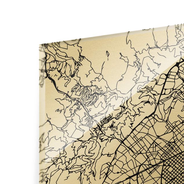 Obrazy nowoczesny City Map Barcelona - Klasyczna