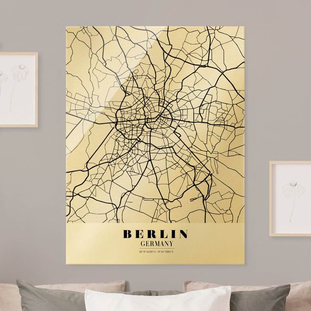 Dekoracja do kuchni City Map Berlin - Klasyczna