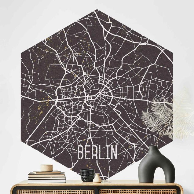 Fototapety Berlin Mapa miasta Berlin - Retro